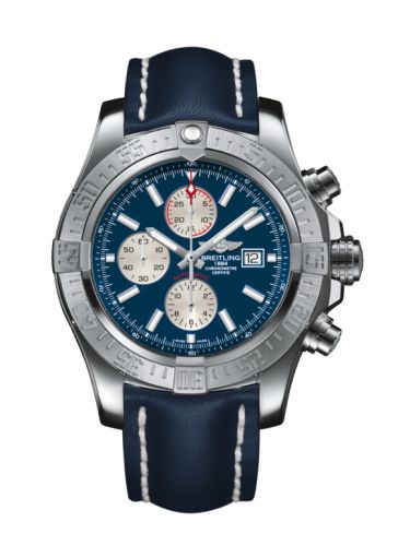 replica Breitling - A1337111/C871/101X/A20BA.1 Super Avenger II Stainless Steel / Mariner Blue / Calf / Pin watch