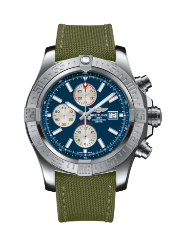 replica Breitling - A1337111/C871/105W/A20BA.1 Super Avenger II Stainless Steel / Mariner Blue / Military / Pin watch