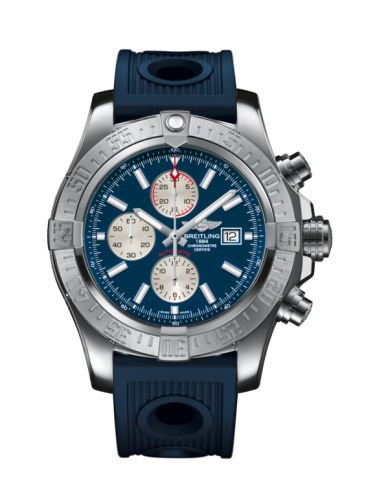 replica Breitling - A1337111/C871/205S/A20D.1 Super Avenger II Stainless Steel / Mariner Blue / Rubber / Folding watch