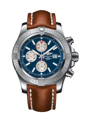 replica Breitling - A1337111/C871/439X/A20BA.1 Super Avenger II Stainless Steel / Mariner Blue / Calf / Pin watch