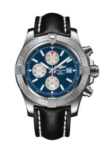 replica Breitling - A1337111/C871/441X/A20BA.1 Super Avenger II Stainless Steel / Mariner Blue / Calf / Pin watch