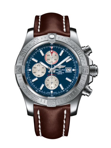 replica Breitling - A1337111/C871/443X/A20BA.1 Super Avenger II Stainless Steel / Mariner Blue / Calf / Pin watch