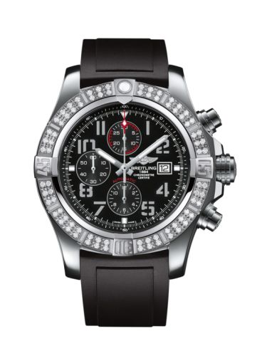 replica Breitling - A1337153/BC28/135S Super Avenger II Stainless Steel / Diamond / Volcano Black / Rubber / Pin watch