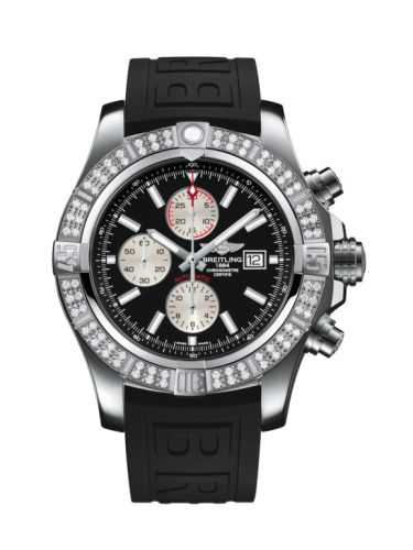 replica Breitling - A1337153/BC29/154S Super Avenger II Stainless Steel / Diamond / Volcano Black / Rubber / Folding watch
