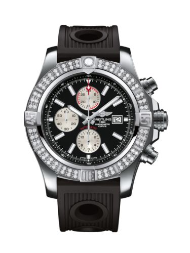 replica Breitling - A1337153/BC29/201S Super Avenger II Stainless Steel / Diamond / Volcano Black / Rubber / Pin watch