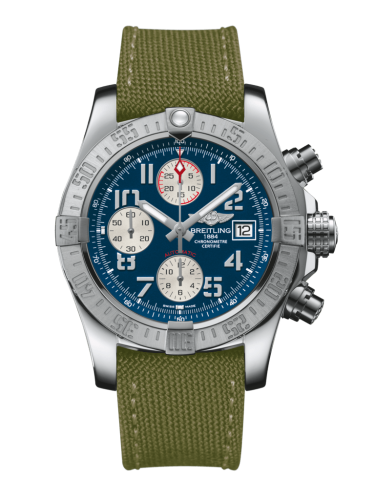 replica Breitling - A1338111/C870/106W/A20BA.1 Avenger II Stainless Steel / Mariner Blue / Military / Pin watch