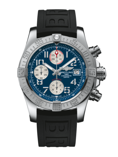 replica Breitling - A1338111/C870/152S/A20S.1 Avenger II Stainless Steel / Mariner Blue / Rubber / Pin watch - Click Image to Close