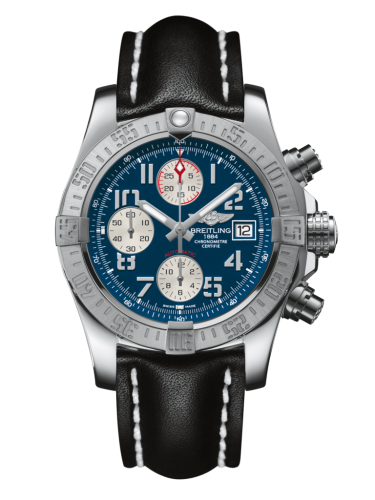 replica Breitling - A1338111/C870/436X/A20D.1 Avenger II Stainless Steel / Mariner Blue / Calf / Folding watch