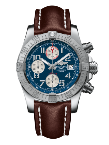 replica Breitling - A1338111/C870/438X/A20D.1 Avenger II Stainless Steel / Mariner Blue / Calf / Folding watch