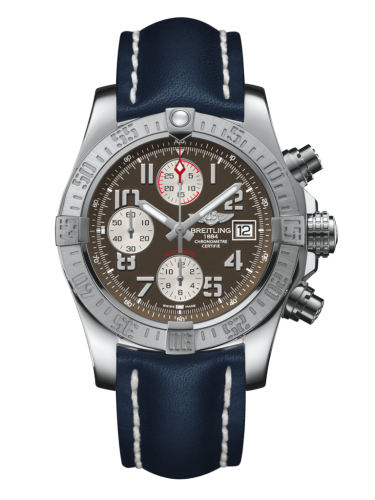 replica Breitling - A1338111/F564/105X/A20BA.1 Avenger II Stainless Steel / Tungsten Gray / Calf / Pin watch - Click Image to Close