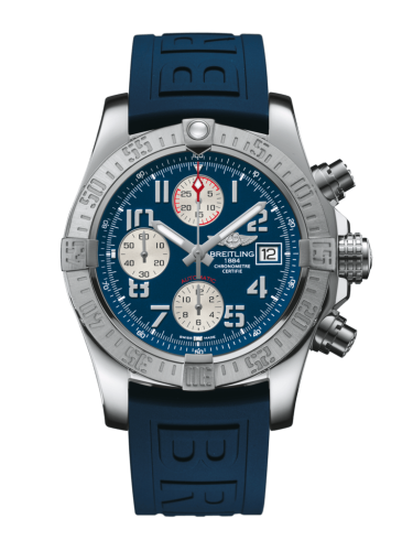 replica Breitling - A13381111C1S2 Avenger II Stainless Steel / Mariner Blue / Rubber / Pin watch