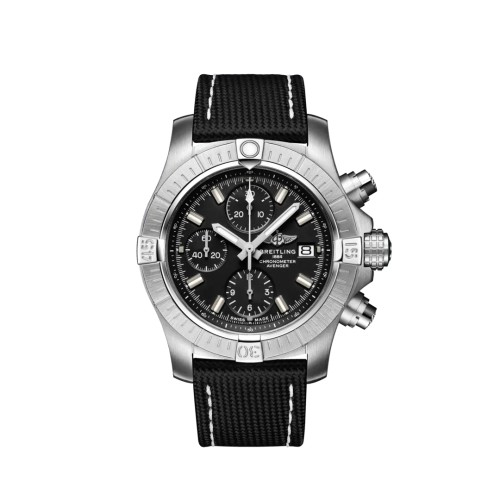 replica Breitling - A13385101B1X2 Avenger Chronograph 43 Stainless Steel / Black / Military / Folding watch - Click Image to Close