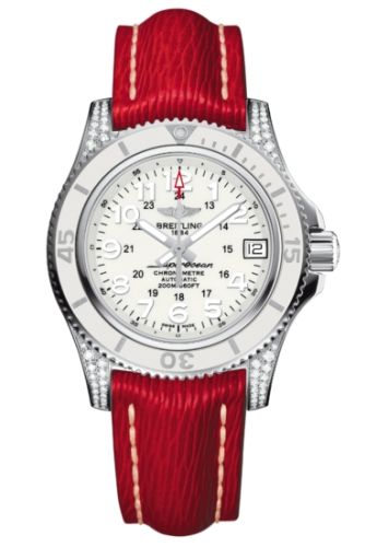 Fake breitling watch - A1731267.A775.251X Superocean II 36 Diamond / White / Sahara - Click Image to Close