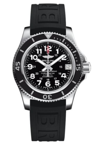 Fake breitling watch - A17312C9.BD91.237S Superocean II 36 Black / Rubber - Click Image to Close
