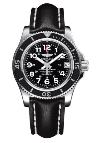 Fake breitling watch - A17312C9.BD91.415X Superocean II 36 Black / Calf