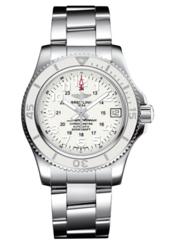 Fake breitling watch - A17312D21A1A1 Superocean II 36 White / Bracelet - Click Image to Close