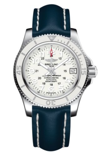 Fake breitling watch - A17312D2A775199X Superocean II 36 White / Calf