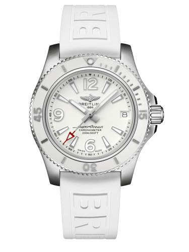 Fake breitling watch - A17316D21A1S1 Superocean 36 Stainless Steel / White / Rubber / Pin
