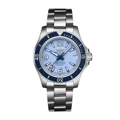 Fake breitling watch - A17316D81C1A1 Superocean 36 Stainless Steel / Blue / Bracelet - Click Image to Close