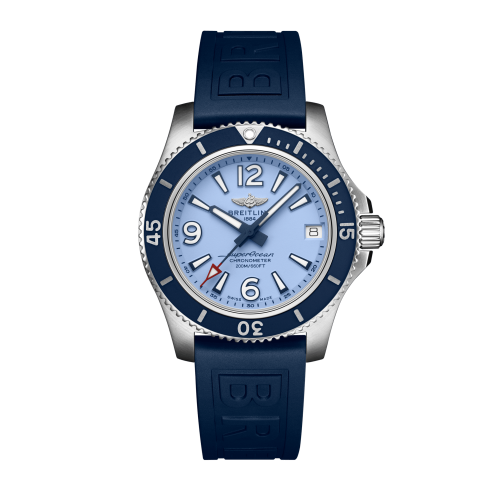 Fake breitling watch - A17316D81C1S1 Superocean 36 Stainless Steel / Blue / Rubber / Pin - Click Image to Close