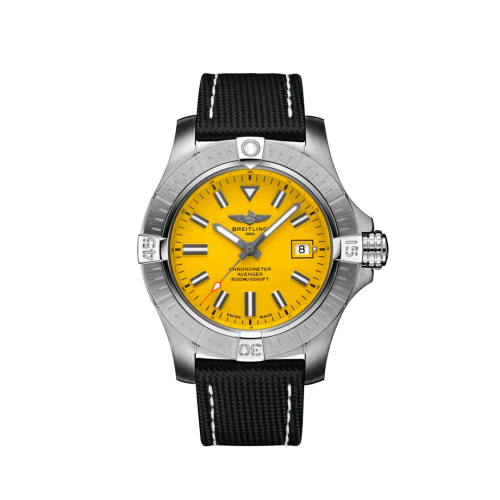 replica Breitling - A17319101I1X1 Avenger Automatic 45 Seawolf Stainless Steel / Yellow / Military / Pin watch