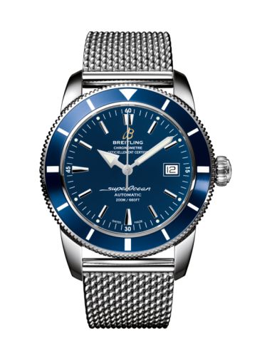 Breitling watch replica - A1732116.C832.154A Superocean Heritage 42 Stainless Steel / Blue / Gun Blue / Milanese
