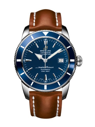 Breitling watch replica - A1732116.C832.433X Superocean Heritage 42 Stainless Steel / Blue / Gun Blue / Calf