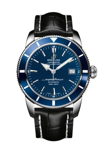 Breitling watch replica - A1732116.C832.743P Superocean Heritage 42 Stainless Steel / Blue / Gun Blue / Croco