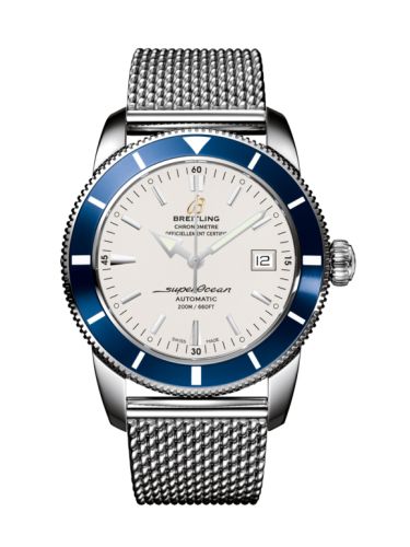 Breitling watch replica - A1732116|G717|154A Superocean Heritage 42 Stainless Steel / Blue / Stratus Silver / Milanese