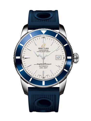Breitling watch replica - A1732116.G717.211S Superocean Heritage 42 Stainless Steel / Blue / Stratus Silver / Rubber