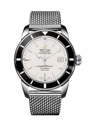 Breitling watch replica - A1732124.G717.154A Superocean Heritage 42 Stainless Steel / Black / Stratus Silver / Milanese - Click Image to Close