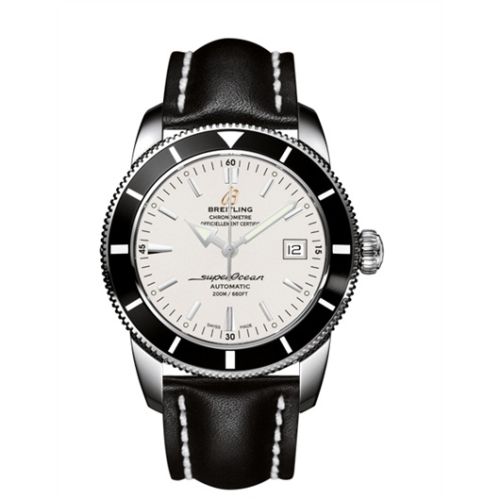 Breitling watch replica - A1732124.G717.435X Superocean Heritage 42 Stainless Steel / Black / Stratus Silver / Calf