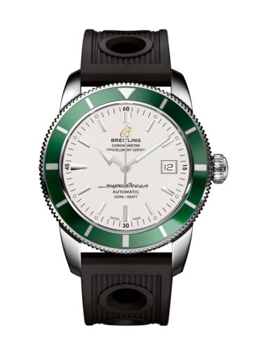Breitling watch replica - A1732136.G717.200S Superocean Heritage 42 Stainless Steel / Green / Stratus Silver / Rubber - Click Image to Close