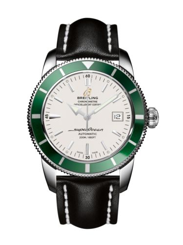 Breitling watch replica - A1732136.G717.435X Superocean Heritage 42 Stainless Steel / Green / Stratus Silver / Calf