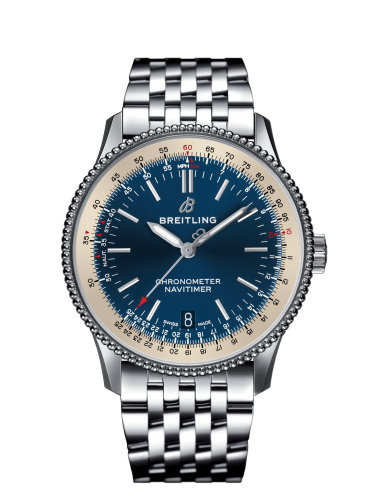 best replica Breitling - A17325211C1A1 Navitimer 1 38 Automatic Stainless Steel / Blue / Bracelet watch - Click Image to Close