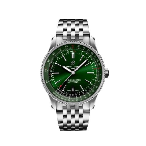 best replica Breitling - A17326361L1A1 Navitimer Automatic 41 Automatic Stainless Steel / Green / Bracelet watch