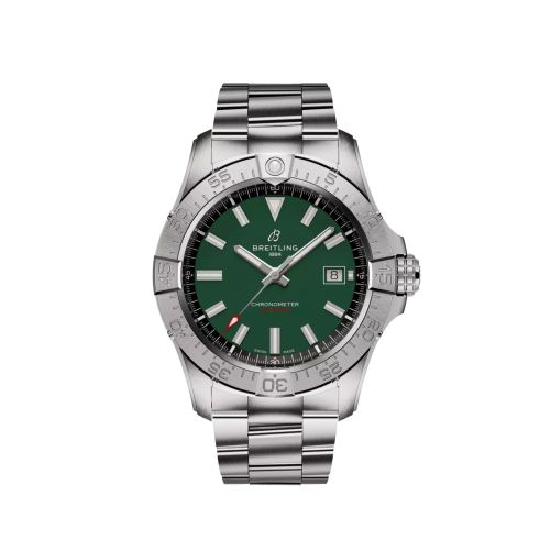 replica Breitling - A17328101L1A1 Avenger Automatic 42 Stainless Steel / Green / Bracelet watch - Click Image to Close