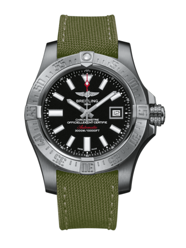 replica Breitling - A1733110/BC30/106W/A20BASA.1 Avenger II Seawolf Stainless Steel / Volcano Black / Military / Pin watch