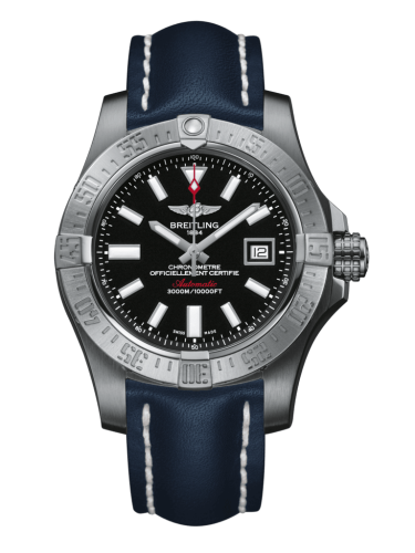 replica Breitling - A1733110/BC30/112X/A20DSA.1 Avenger II Seawolf Stainless Steel / Volcano Black / Calf / Folding watch