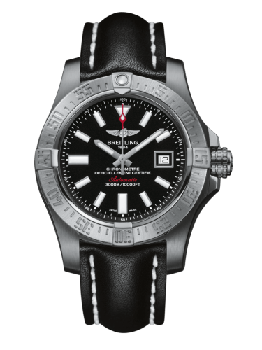 replica Breitling - A1733110/BC30/435X/A20BASA.1 Avenger II Seawolf Stainless Steel / Volcano Black / Calf / Pin watch