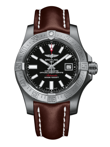 replica Breitling - A1733110/BC30/437X/A20BASA.1 Avenger II Seawolf Stainless Steel / Volcano Black / Calf / Pin watch
