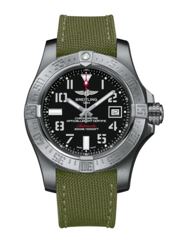 replica Breitling - A1733110/BC31/106W/A20BASA.1 Avenger II Seawolf Stainless Steel / Volcano Black / Military / Pin watch