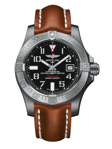replica Breitling - A1733110/BC31/433X/A20BASA.1 Avenger II Seawolf Stainless Steel / Volcano Black / Calf / Pin watch