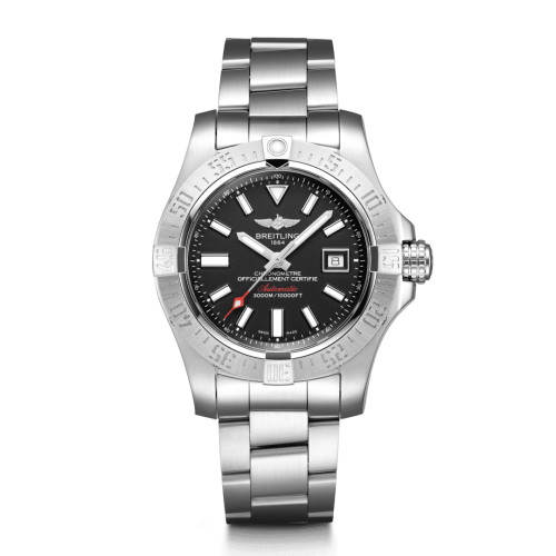 replica Breitling - A17331101B1A1 Avenger II Seawolf Stainless Steel / Volcano Black / Bracelet watch