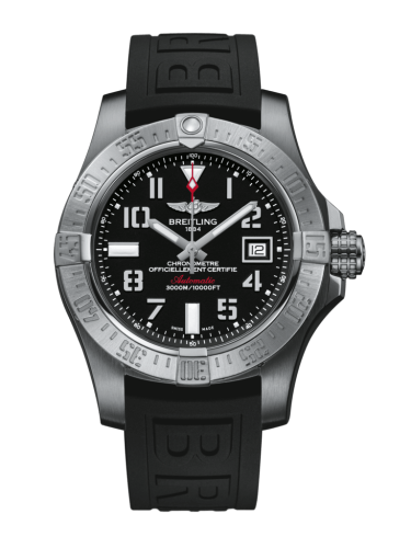 replica Breitling - A17331101B1S1 Avenger II Seawolf Stainless Steel / Volcano Black / Rubber / Folding watch - Click Image to Close
