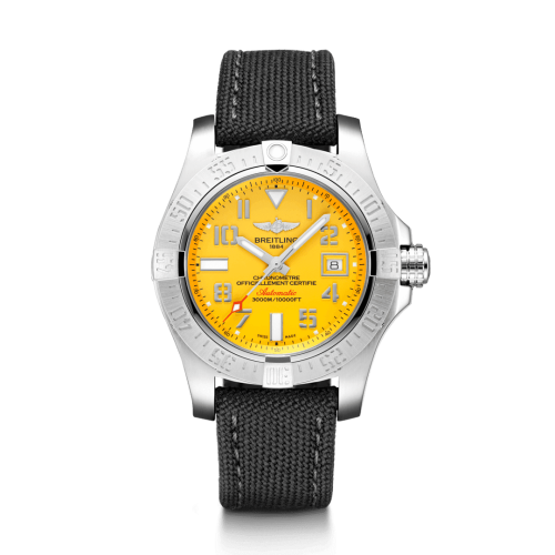 replica Breitling - A17331101I1W1 Avenger II Seawolf Stainless Steel / Cobra Yellow / Military / Pin watch