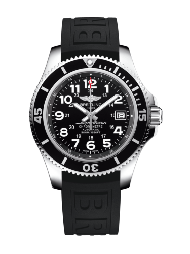 Fake breitling watch - A17365C91B1S2 Superocean II 42 Stainless Steel / Volcano Black / Rubber / Folding