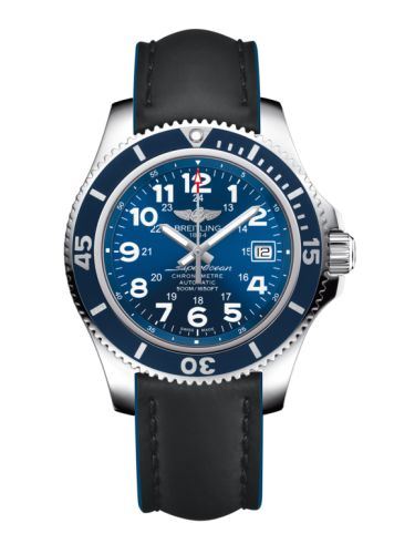 Fake breitling watch - A17365D1/C915/223X/A18BA.1 Superocean II 42 Stainless Steel / Blue / Mariner Blue / Rubber / Pin