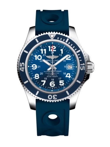 Fake breitling watch - A17365D11C1S1 Superocean II 42 Stainless Steel / Blue / Mariner Blue / Ocean Racer / Pin - Click Image to Close