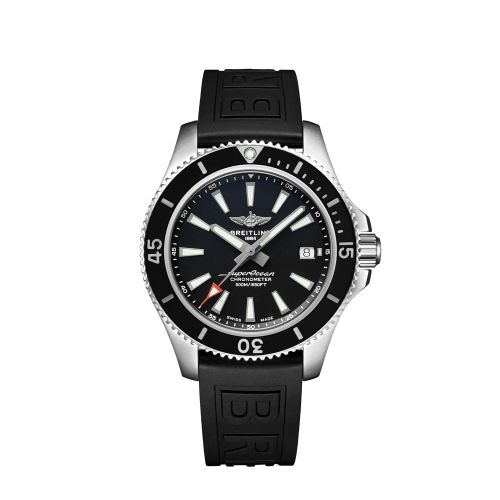 Fake breitling watch - A17366D71B2S2 Superocean 42 Stainless Steel / Black / Rubber - Folding / Japan